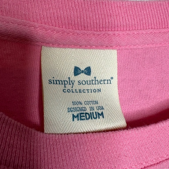 Simply Southern Vibrant Pink Long Sleeve Tee - Picture 2 of 3